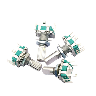 EC11旋转编码器旋钮15/20mm梅花炳/半轴音箱音响数字电位器带开关