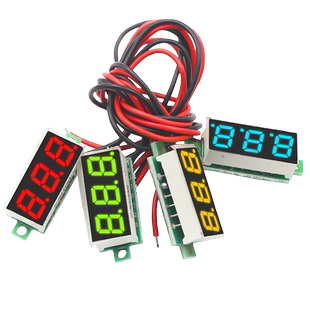 0.28寸小数字 数显 直流电压表头 两线DC2.5-40V  可调反接保护