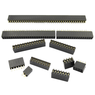 双排座双排针插针插座双排母母座2.54MM间距2*2P/3/4/8/10/20-40P