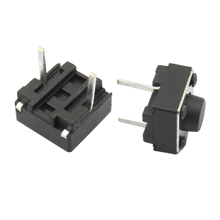 两脚6*6*5MM 微动开关按键轻触开关小按键开关 卧式 中2脚 (15个)
