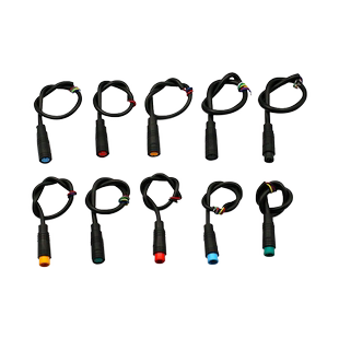 M8防水航空插头座 2 3 4 5P6芯公母头对接带线传感器太阳能连接器