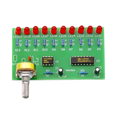 十路流水灯套件NE555+CD4017DIY