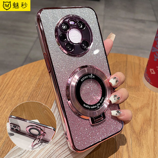 高档防摔软壳薄 40EPro男女新款 华为mate40手机壳曲面屏闪粉mete40pro带支架华为鼎桥M40硅胶保护套40E薄 时尚