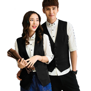 勿策春秋马甲酒店KTV服务员工作服伴郎男女情侣西装马夹修身坎肩