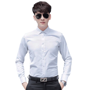 伴郎团男兄弟服礼服婚礼白色衬衫西裤长袖修身结婚抢亲衣服套装潮