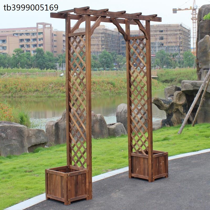 户外庭院碳化防腐实木拱