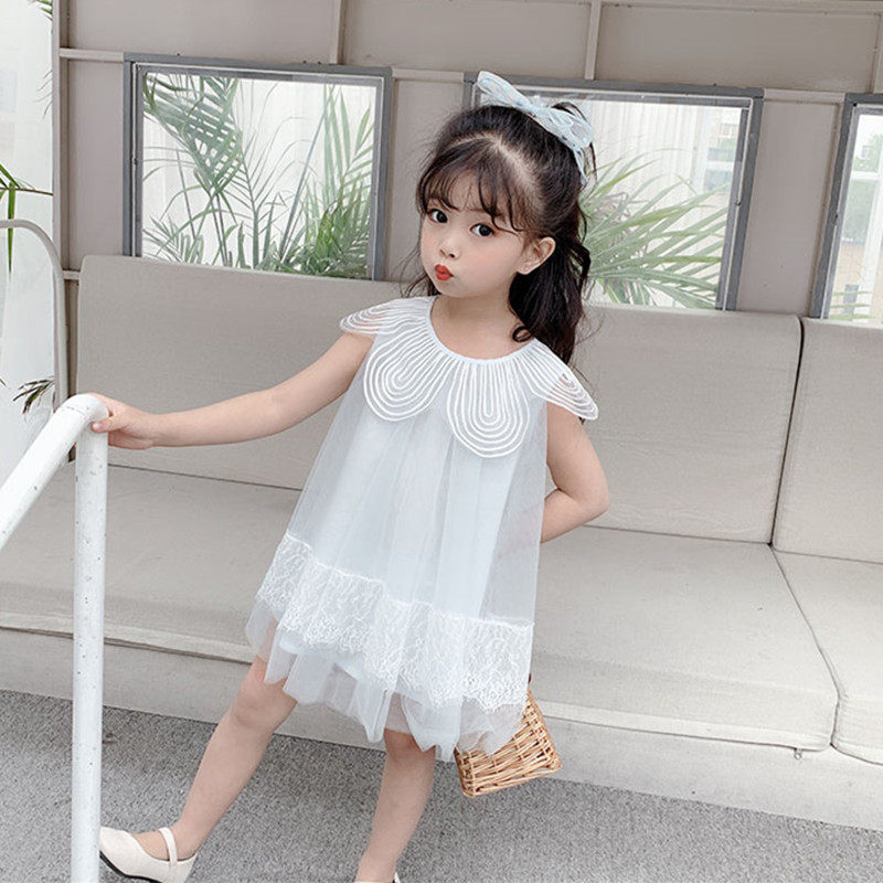 女童连衣裙2020新款夏装洋气儿童公主裙宝宝小女孩蓬蓬纱裙子小童