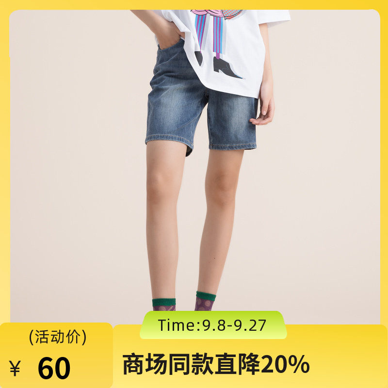 谜底牛仔短裤女2022夏季新款小个子高腰显瘦修身牛仔裤222MK0559图片