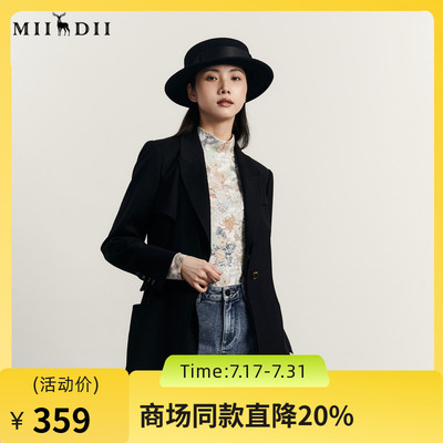 谜底黑色西装外套女2023