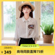 谜底白衬衫 通勤风绣花合体衬衣257MC7845 新款 七分袖 女士2025夏季