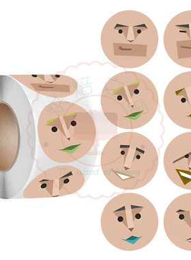 500贴/卷小红书新款MBTI16型人格贴纸eisnfptp搞怪装饰手账封口贴