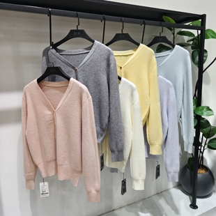 2026春季新款慵懒风宽松针织衫女开衫高级感百搭毛衣外套春秋上衣