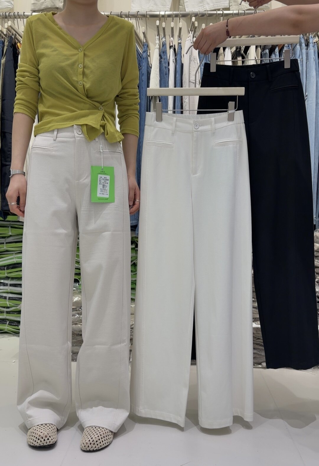 探束时尚休闲女裤2026春夏季新款高腰显瘦直筒阔腿裤小弯刀裤长裤