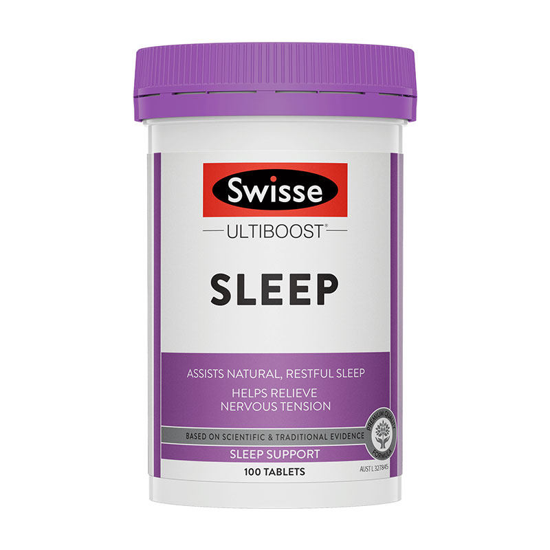 澳洲Swisse斯维诗睡眠片100片缬草片无褪黑素助眠安瓶 28.11