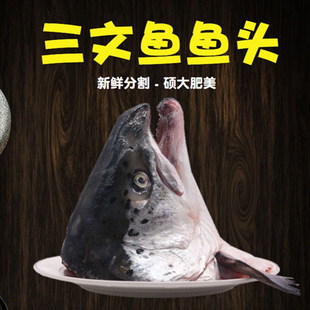 新鲜冰鲜冷冻虹鳟三文鱼头生鲜烧烤炖汤食材海鲜水产