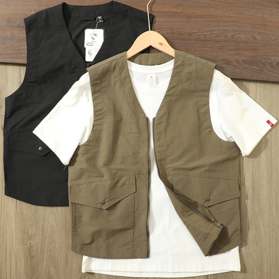 户外山系原宿风速干透气V领马甲