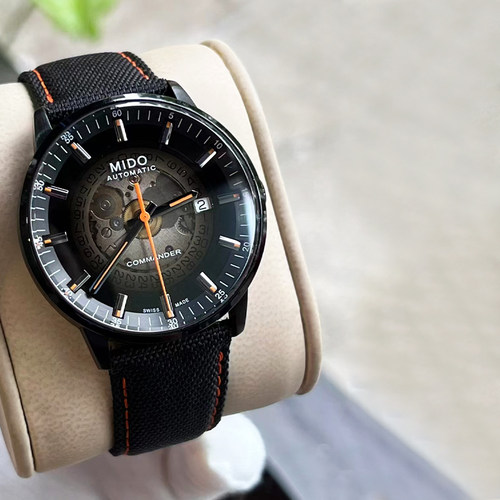 美度自动机械指挥官男表镂空