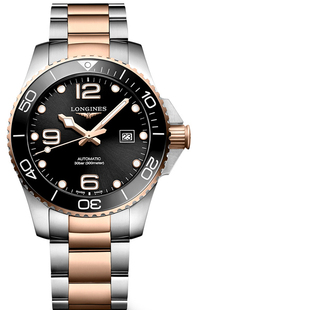 新款 浪琴Longines康卡斯系列间金自动机械潜水男表L3.782.3.58.7