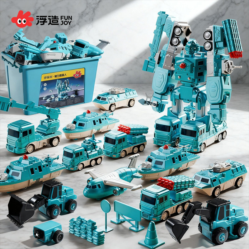 儿童益智玩具生日礼物磁力男孩积木拼装金刚变形磁吸机器人3到6岁