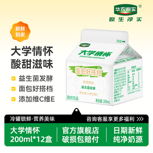 华农原实大学情怀原味益生菌含乳饮料学生早餐奶低温液态奶12盒
