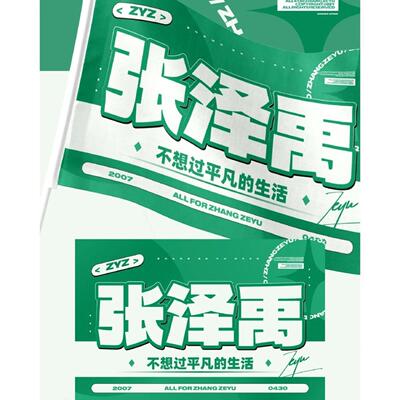 张泽禹应援大旗时代少年团