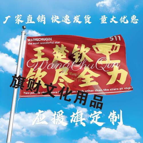 莎头应援大旗王楚钦孙颖莎巴黎助威加油旗帜户外登山莎头周边定制