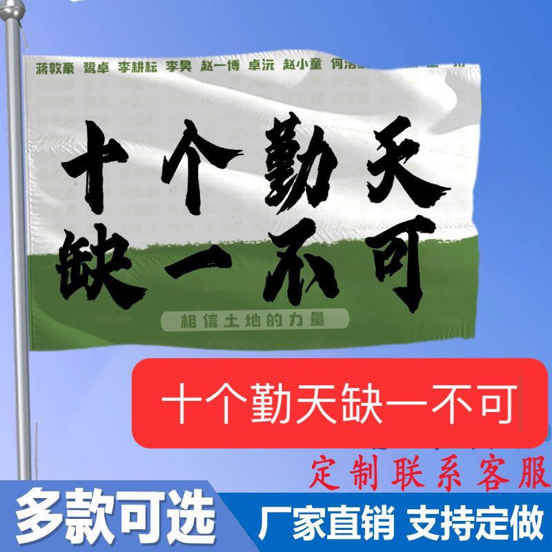 十个勤天应援大旗缺一不可明星组合应援旗户外应援旗帜带图定制