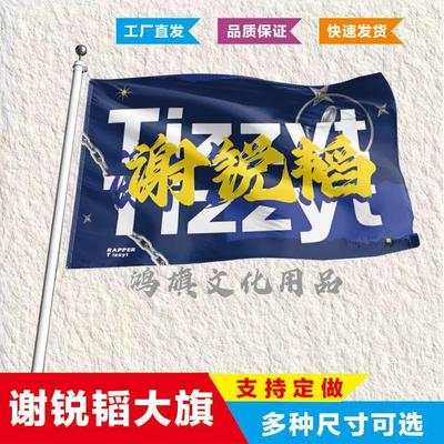 谢锐韬应援大旗应援旗定制旗帜户外演唱会大旗音乐节大旗明星旗帜