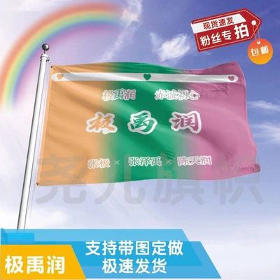极禹润应援大旗TF张极张泽禹陈天润cp应援旗户外演唱会应援旗定制