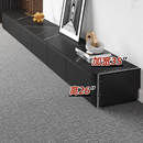 黑色电视柜茶几组合客厅家用26高35宽新款 简约实木落地柜电视机柜