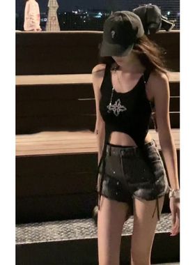 纯欲风性感辣妹无袖吊带背心女夏装新款韩版时尚性感紧身短款上衣