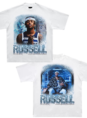 「D'Angelo Russell」DPS拉塞尔美式篮球短袖T恤圆领重磅小领口