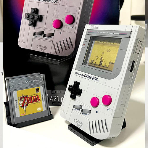 超级马力欧GameBoy游戏机男孩益智帅气拼装积木玩具生日礼物72046