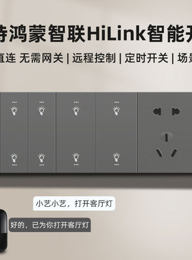艾联支持鸿蒙智联Hilink智能开关控制面板wifi小艺语音手机遥控制