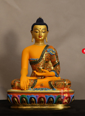 释迦牟尼佛像彩绘235710寸可选