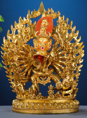大威德金刚佛像纯铜莲师佛像