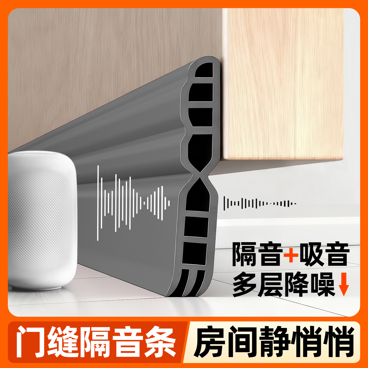 【三层隔音】门底门缝防风隔音条