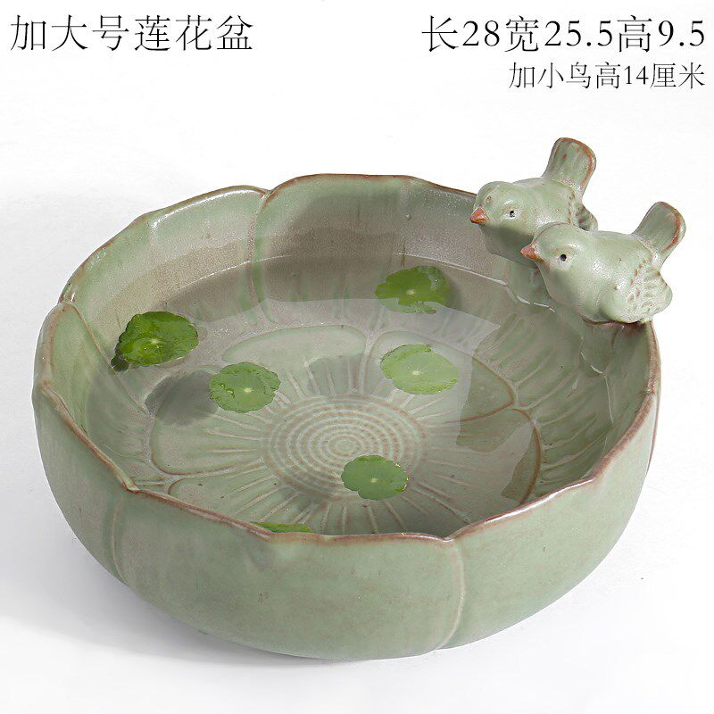 特大号无孔铜钱草富贵竹水仙花盆陶瓷盆栽室内水养培特价清仓包邮