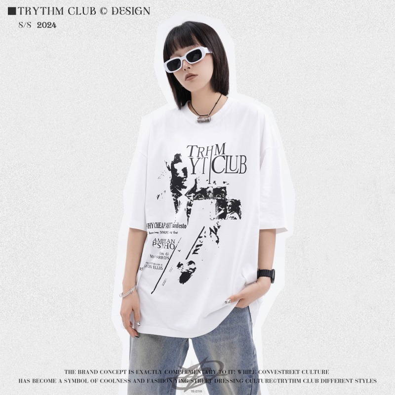 2025年新款TRYTHMCLUB黑白色美式
