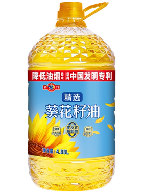 多力精选葵花籽油4.88L家用物理去壳压榨食用油大桶