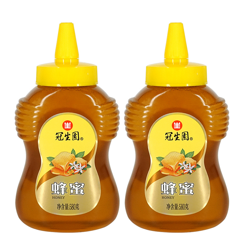 上海冠生园蜂蜜580gX2瓶油菜/洋槐/荆条蜂蜜特产蜂蜜