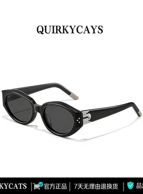 QUIRKYCATS猫眼太阳眼镜女黑色简约防晒GM墨镜高级感DADA