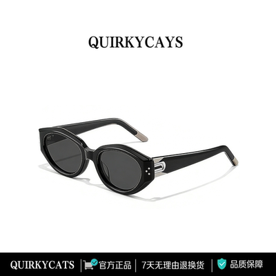 QUIRKYCATS猫眼黑色防晒墨镜女