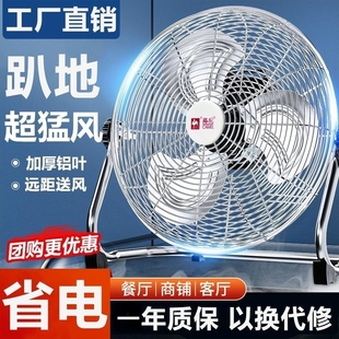电风扇 骆驼牌趴地扇工业风扇大功率风扇家用工厂大风力落地扇台式