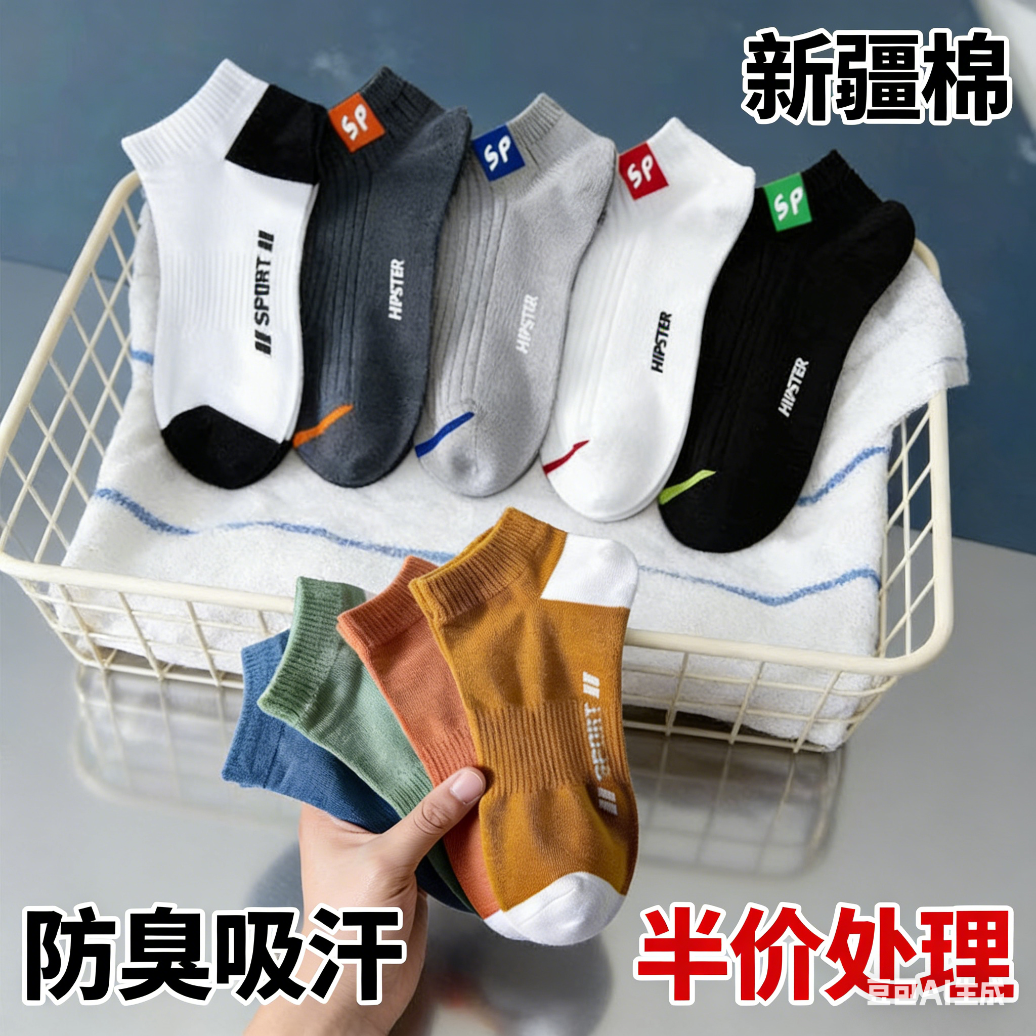 新疆棉运动短袜男女秋季薄款浅口防臭透气船袜吸汗袜子时尚百搭,女士内衣/男士内衣/家居服,短袜,淘宝优惠券,粉丝福利购,淘宝优惠卷