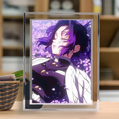 鬼灭之刃蝴蝶忍周边水晶玻璃相框