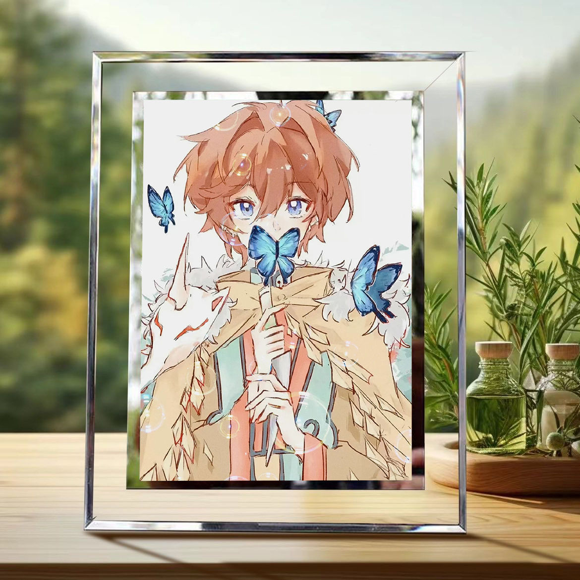 唐晓翼周边水晶玻璃相框定制摆台