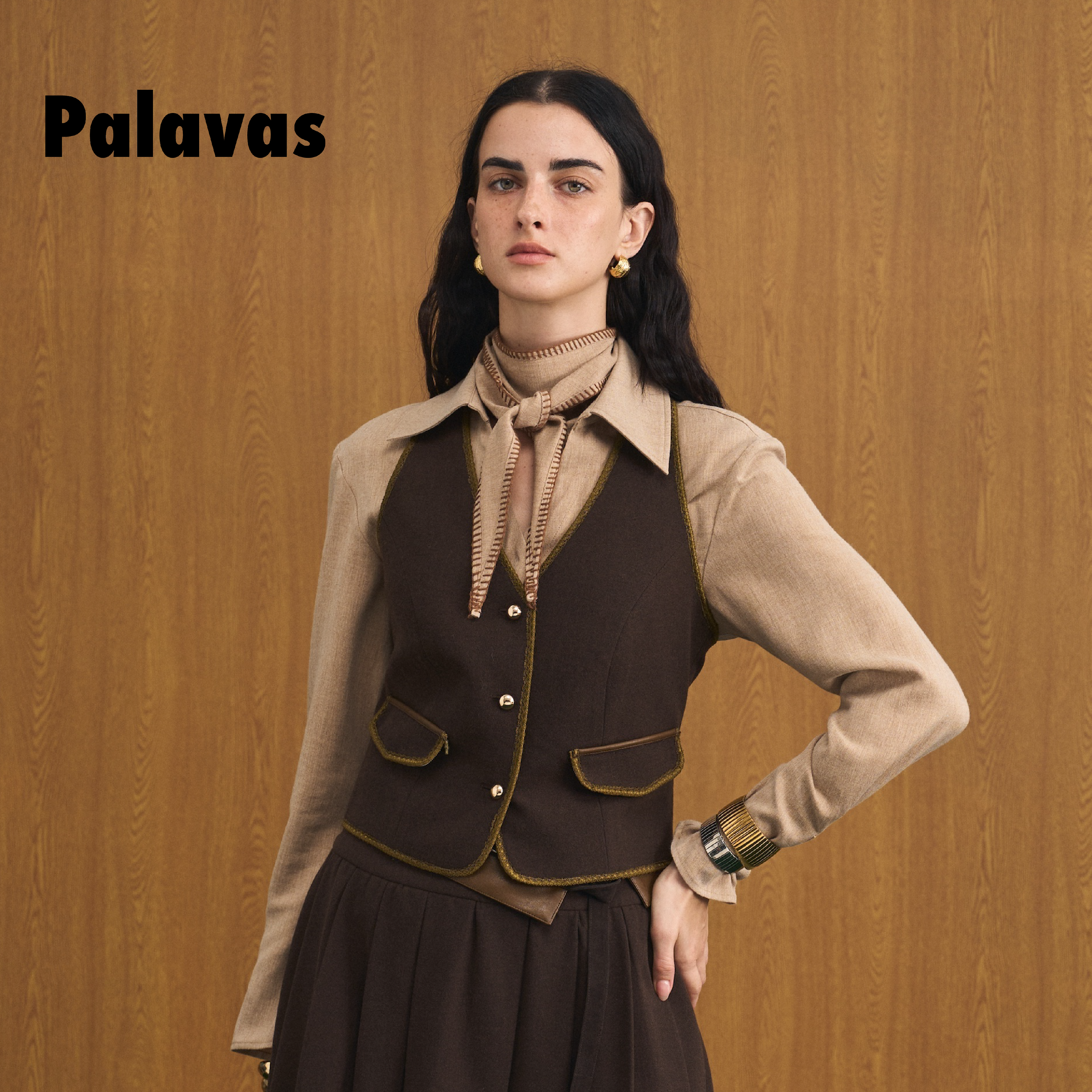 PALAVAS皮诺信约马甲复古英伦风