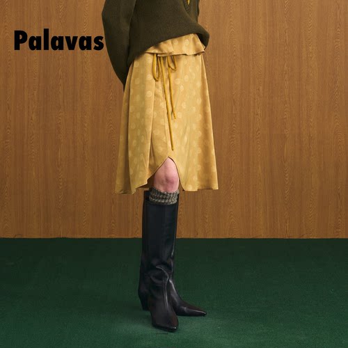 PALAVAS舷窗落日半裙复古波点