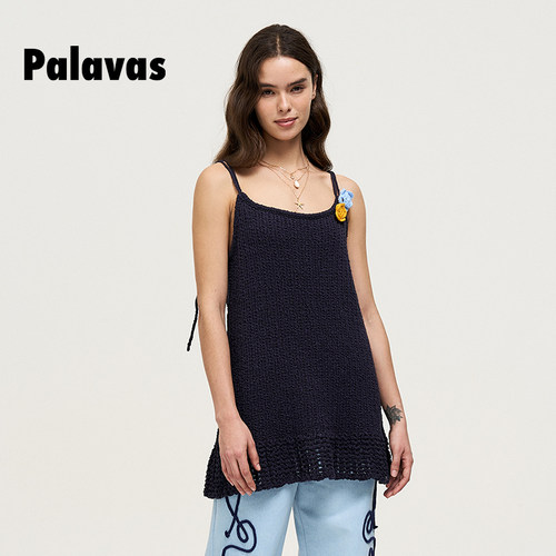 Palavas针织背心上衣度假风新品